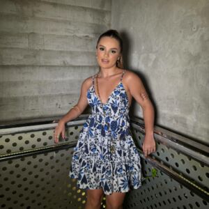 Vestido Curto Estampado Maya